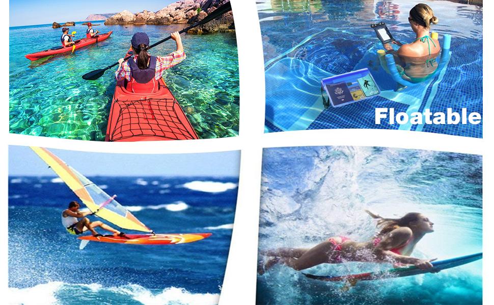 AiRunTech Waterproof Fanny Pack,Phone Pouch Dry Bag for Passport Wallet Purse,Floating Waterproof Bags for Travel Beach Swimming Kayaking Boating Cruise Accessories