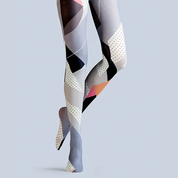 Viken Plan Popart Print Tights Personality Pantyhose/Tights [POP art eclipse]
