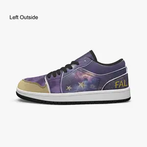 Falling Stars Low-Top AJ1 Leather Sneakers