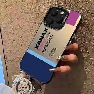 Fashion Hot XANAX Phone Case Suitable for iPhone 17 16e 16 15 14 13 12 11 Mini Pro Max Air X XR XSMAX 8 7 Plus Anti Fall Matte Back Cover