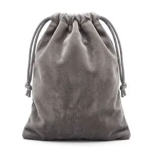 Grey Velveteen Bag 2x2.5 - Mojo and Spell Sachet Pouch