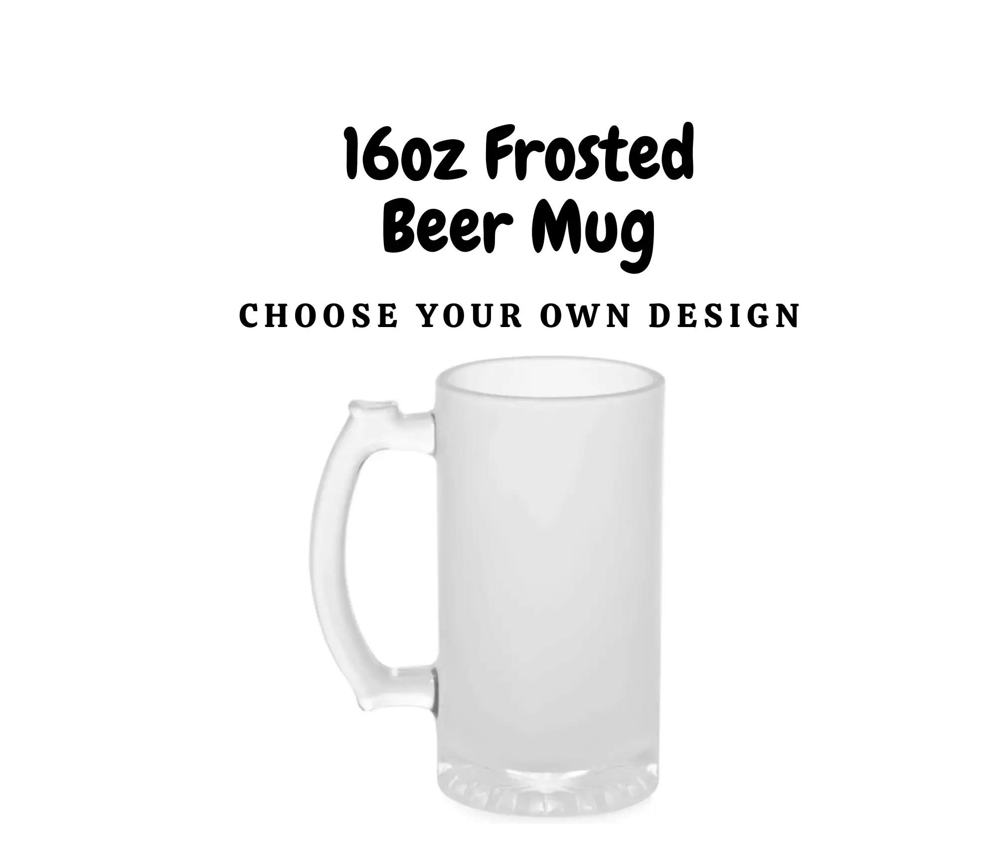 Frosted 16oz Glass Mug with Handle Sturdy Reusable Drinkware Tumbler Cup for Cold Beverages High-Quality Glassware Elegant Design Washable Coffee