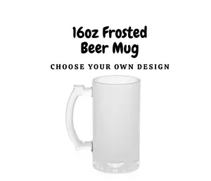 Frosted 16oz Glass Mug with Handle Sturdy Reusable Drinkware Tumbler Cup for Cold Beverages High-Quality Glassware Elegant Design Washable