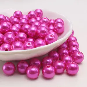 6-30MM ABS Plastic Imitation Pearl Beads A10 Rose Red ABS Imitation Pearl DIY Loose Beads