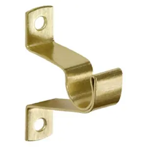 212 MAIN Kenney KN826 0.44 in. Cafe Rod Bracket, Brass Finish, 0.75 in. Clearance Mount, Pack of 2 with Mounting Hardware