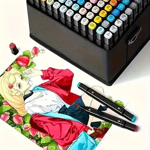 60 Color Double Head Alcohol Marker Set, Art Marker, Artist Painting Forever, Long Sketch Marker, Suitable for Students Adult Coloring, Illustrated Alcohol Marker, Artist Pen, Great Christmas Gifts