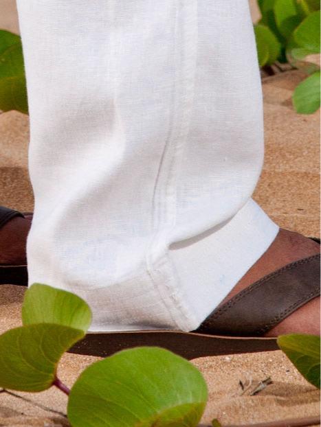 Drawstring Linen Riviera Pants - Versatile Casual Comfy Trousers for Men - White, Black, Ivory, Natural (khaki), Slate Gray - Menswear