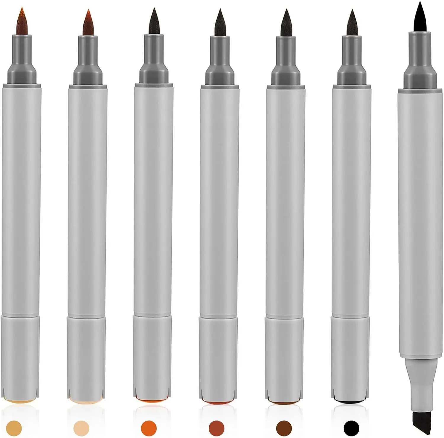 Dye Marker Pens  6 Pack Dual Tip Leather Touch up Pen Shoe Marker Leather Flow Marking Pen Furniture Scratches Shoe Repair Kit Paint 6 Colors