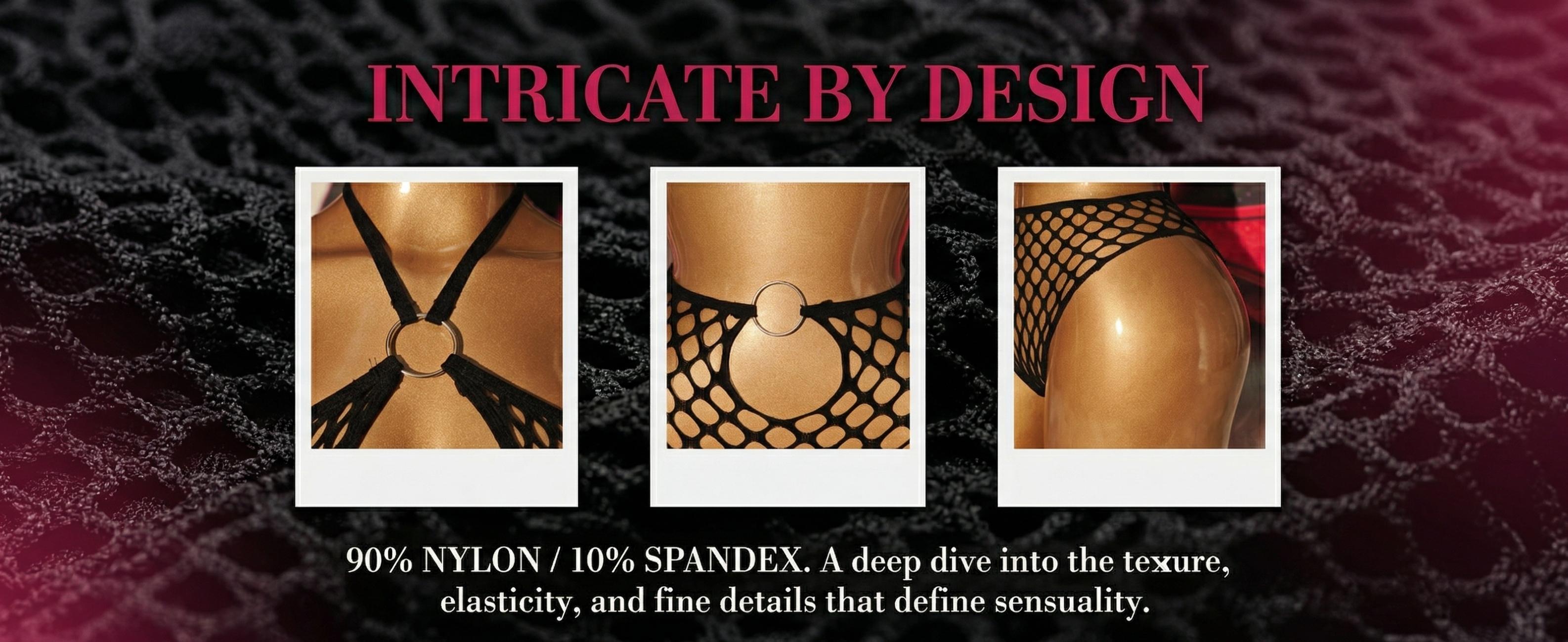 SILIX Chic Fishnet Halter Lingerie Set | One Size Fits All | Sexy Feminine Lingerie Set Underwear | Summer Sleepwear For Women