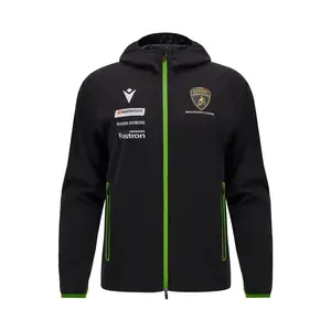 Automobili Lamborghini Squadra Corse Men's Team Rain Jacket - Black
