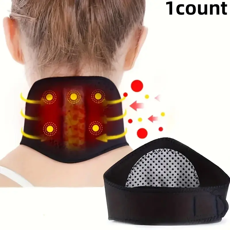 Neck Warmer with 7 Magnets, Comfortable Support & Massage, Polyester Fiber, Perfect for Home & Office Use, Ideal Neck Massager, Neck Shoulder Relaxer, Relaxation Aid