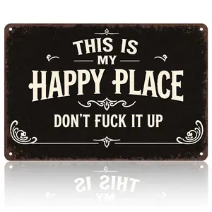Sassy Humorous 8x12 Inch Aluminum Metal Sign |   Bold Funny Home Room Warning Wall Decor |   Great for Living Spaces, Bathrooms, Man Caves, Guest Areas & Personal Relax Zones |   Ornate Distressed Black Tin Plaque, Viral Adult Humor TikTok Sign