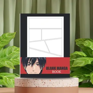 Beginner Comic Practice Book, Puzzle Comic Book, Self-Designed Comics, Manga Practice Book, Blank Manga, Suitable for Adults & Teens, 8.66x6.69 Inches, Portable Size