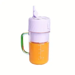 Portable Blender Rechargeable Travel Cup | Mini Smoothie & Juice Maker with Lid and Straw