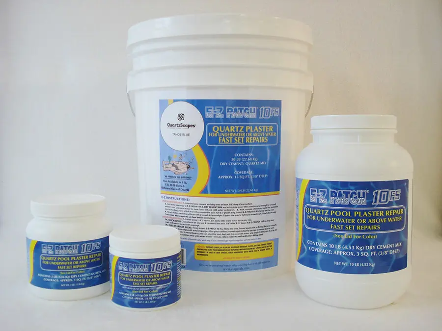 E-Z Patch EZP-1804 10 lbs SGM Diamond Brite Series Blue Quartz Plaster with Pozzolans, Polymers, 10 f.s. - For Underwater, Above Water Aquatic Surfaces, Above Water Repairs, Cold Temperature Compatibility