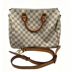 Pre-owned Louis Vuitton LV White Chess Grid Speedy30 Handheld Shoulder Bag 30.5*18*23cm th260411073 ACTIVITY