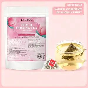 Peach Iced Tea - 90g 30 Individual Tea Bags Natural Peach Oolong Tea Beverage Made with Real White Peach & Premium Oolong. Refreshing Drink for Summer, Party, Everyday Hydration