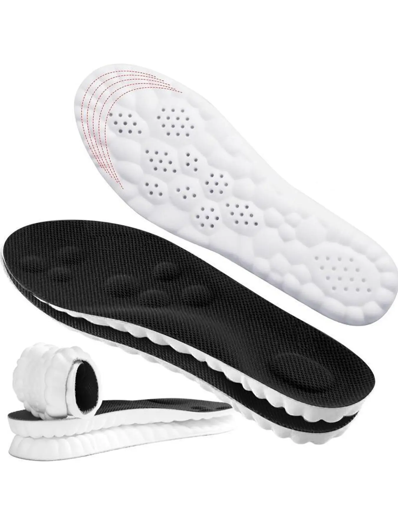 Heavy-Duty Gym Insoles with Stable Support, Shock-Absorbing High-Density Memory Foam, Non-Slip and Moisture-Wicking Fabric to Keep Dry for Weightlifting and Running, Shoe, Footwear, Workout
