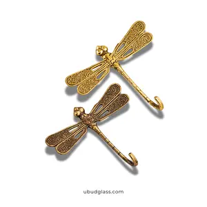 Brass Dragonfly Wall Hook – Vintage Bronze Boho Cottagecore Coat & Towel Hook
