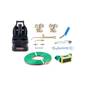 VEVOR Oxygen Acetylene Torch Kit, Gas Welding Cutting Torch Kit, 14PCS Portable Oxy Acetylene Brazing Set with 177'' Long Twin - Hose, Cutting Nozzle, 3 Welding Tips Carry Case (without Gas Cylinder)VEVOR Super Brand Day
