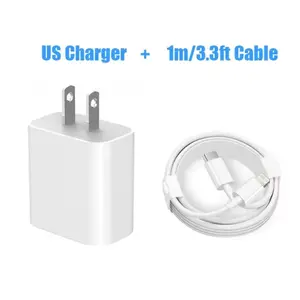 20W PD Fast Charger & Cable Set, Power Adapter Kit, USB C Fast Charging Power Cable, Phone Accessories Compatible with iPhone 14 13 12 11 Pro Max Plus XR XS