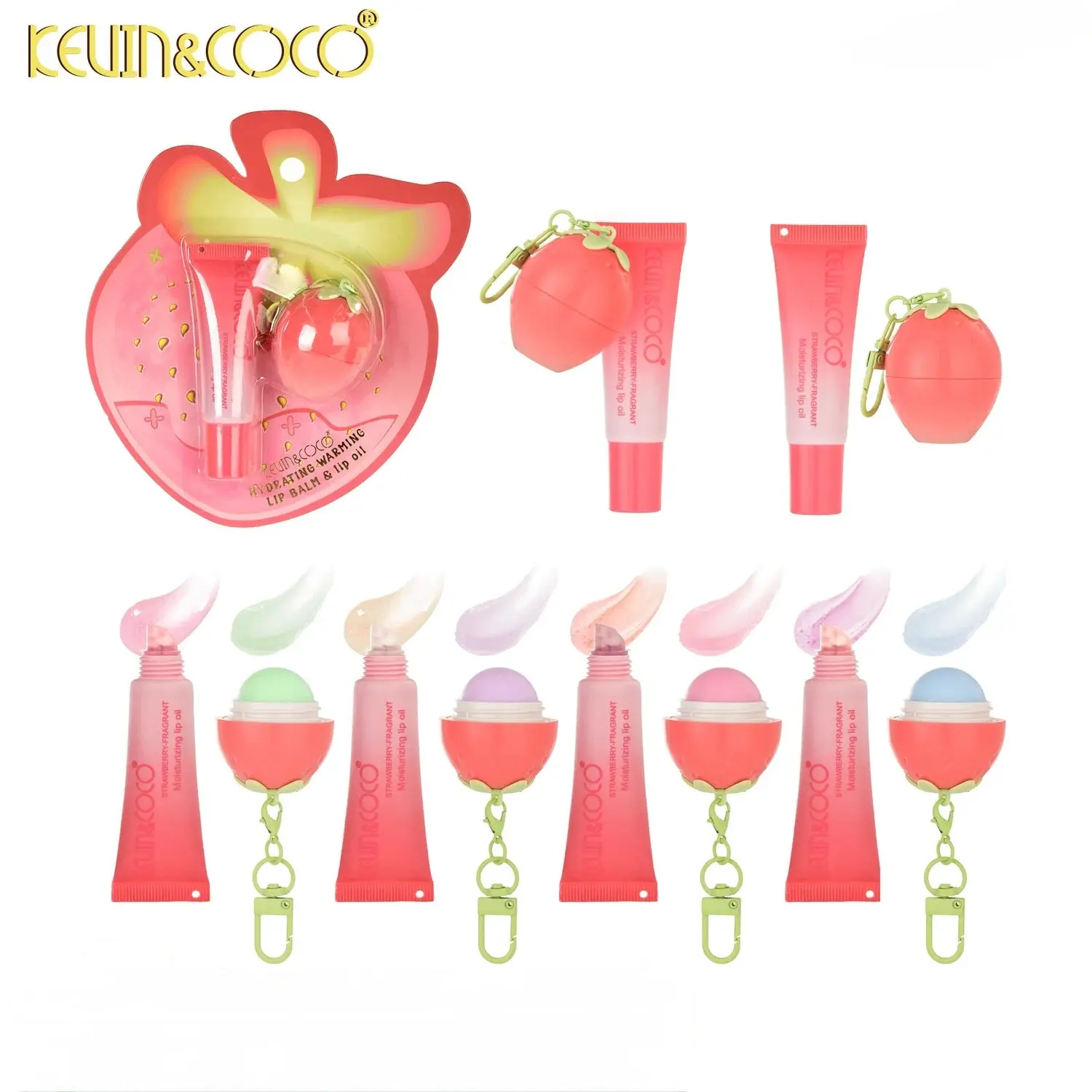 KEVIN & COCO - Strawberry Lip Balm & Gloss Bundle