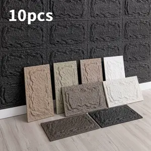 Stone 3D Wall Panels,10-Pack PU Wall Panels, 9.5"*17.7" Wall Paneling for Interior Wall Decor, Faux Stone Wall Panel for Accent Wall Decor, Sophisticated & Stylish 3D Wall Decor