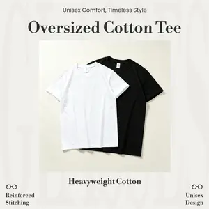 (Limited-time clearance sale)Premium Heavyweight Cotton Blank T-Shirt Oversized Crewneck Basic Tee Unisex Casual Short Sleeve Top Minimalist Streetwear Staple for Men Women
