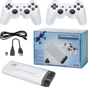 4K HD Output Retro Gaming Console with 2000+ Classic Games, 23 Emulators, Dual 2.4GHz Wireless Controllers, Save & Load Function, Plug & Play, Compatible with TV/PC/Projector, 64GB