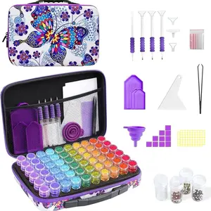Diamond Painting Storage Case – 60 Slot Organizer with Tools & Accessories