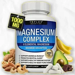 Toplux Nutrition Magnesium Complex 1000mg, 8 Essential Magnesium Supplements 1000 mg Vitamin Dietary Fitness Edible - Boost your wellness routine with Magnesium Complex