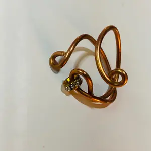 Copper adjustable fidget ring. Recycled copper wire simple fidget ring. Daily wear copper ring. dainty gift
