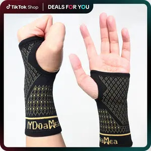 IYDoaMea 1 Pair Copper Wrist Compression Sleeves, Copper Infused Bands Support, Wrist Support For Women And Men (Upgraded) Outdoorfun dealsforyoudays