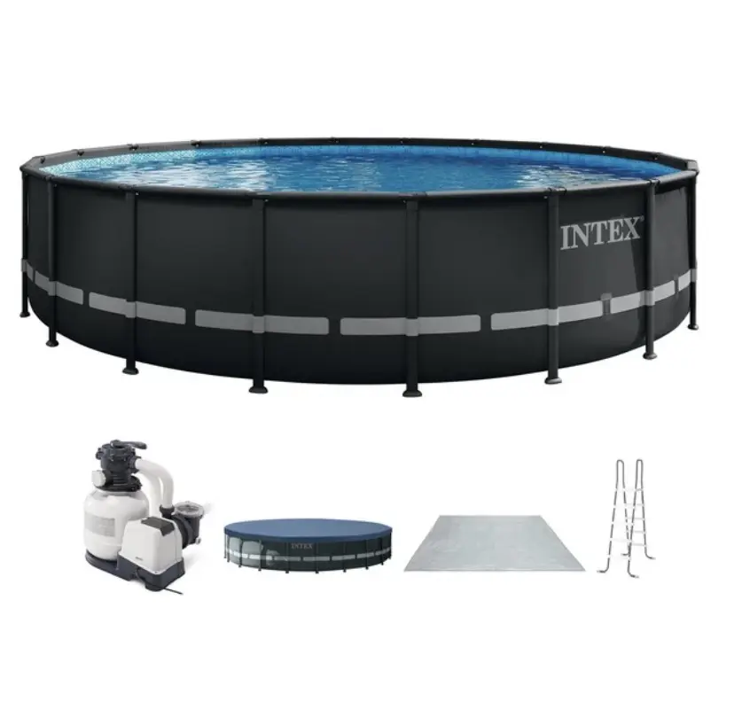 Intex 26' x 52" Ultra Frame Above Ground Pool Set w/ Pump and Ladder (For Parts)