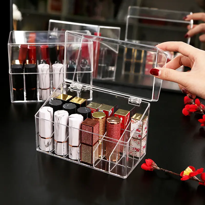 Multifunctio Makeup Lipstick Case Makeup Organizer Storage Box Lipstick Display Stand Holder Beauty Organizer Cosmetic Jewelry Organizer Box