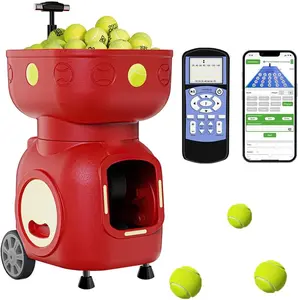 SIBOASI SS-T3 Automatic Tennis Ball Machine, Tennis Ball Launcher, Holds 120 Balls, 10 Training Modes, APP Freely Set The Serve Speed Frequency Angle, with Remote Control, for Beginner