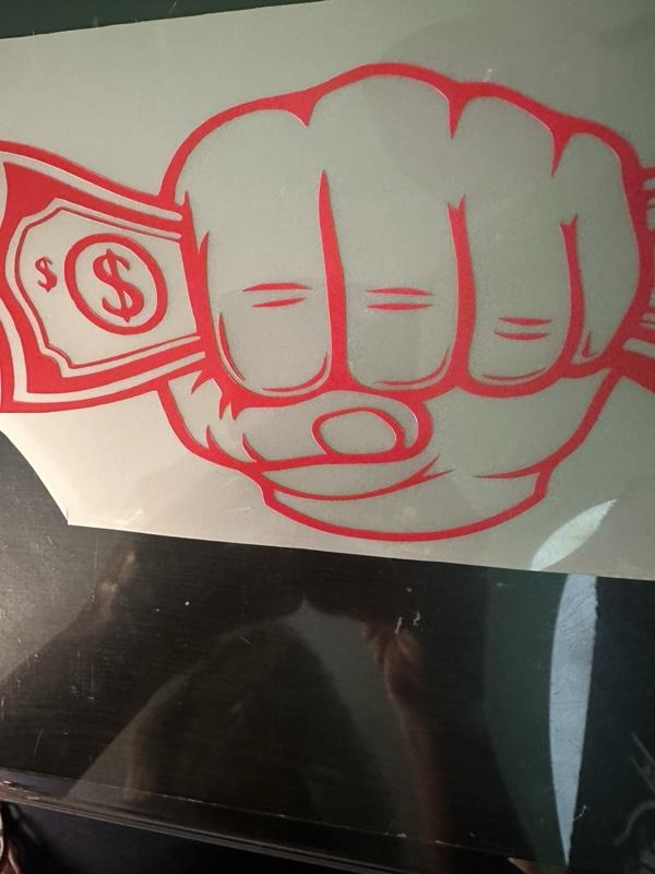 Fistful of Money Decals Durable Weather Resistant Stickers for Vehicles Windows or Walls Easy Installation Unique Customization