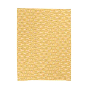Folded Sunshine Velveteen Plush Blanket