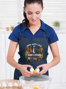 Personalized Apron With Pockets, Nana Apron Made With Love, Mama Apron Gift, Valentine Mothers Day or Birthday Gift for Nana or Grandma