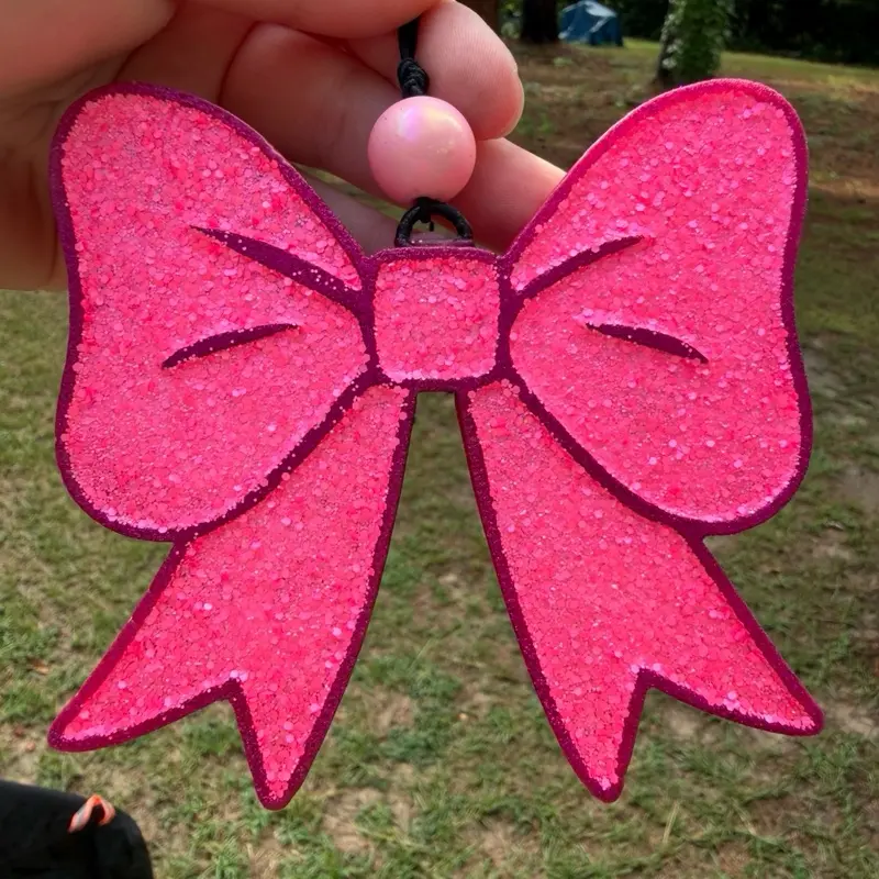 Pink Bow Vehicle Car Freshie, Automotive Exterior Accessory