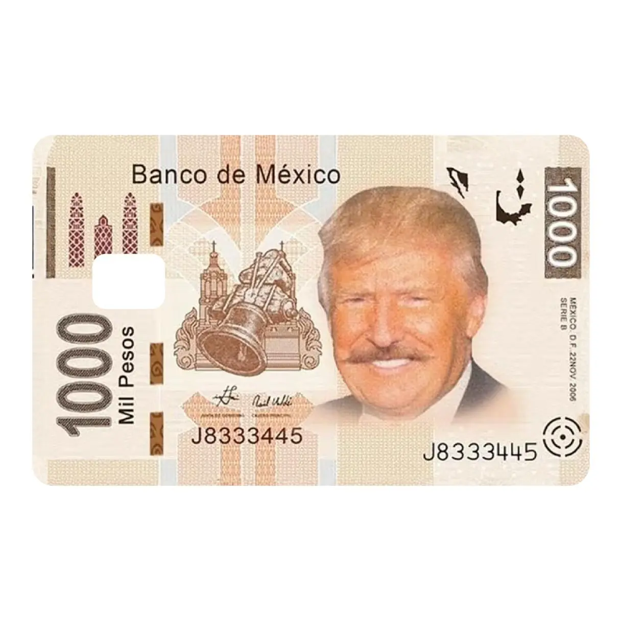Funny Politician Peso Money Card Skin