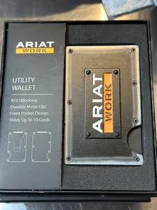Ariat Utility Stacked Logo Silver Wallet