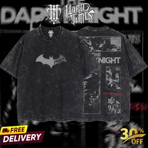 HardTimesClothing - The Dark Knight Retro Limited Vintage, Collection Movie Oversized Washed Tee Acid Washed Lightweight TSHIRT, Gift for him her Clothes Cotton Superhero, Super villain. (Copy) (Copy) (Copy)