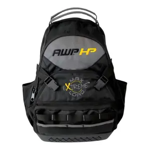AWP HP Black and Gray/1680D Polyester 17-in Zippered Backpack