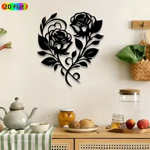 1pc Rose Bouquet Metal Wall Art, Art Wall Decoration, Blooming Rose wall Scupltures Mural, Craftsmanship, Perfect for Valentines Day, Anniversary, Living Room, Bedroom, Wedding Venue Decor, Ideal Gift for Romantic Decor Enthusiasts