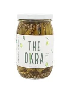 The Okra Pickled Okra - Southern Style - Gourmet Snack - Garlic Dill Pickles