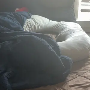 AIT Corp Grey Maternity Pillow for Pregnant Women - J Shaped Full Body Pillow with Velvet Cover, side sleep ,gift for pregnant,  pregnancy products, full body pregnancy pillow,  Maternity Pillow Cover with Lark Design,