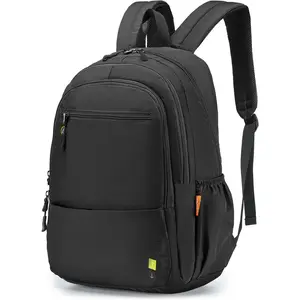 Personal Item Bag 17x10x9 Travel Backpack Carry On Flight Approved Ryanair 40x20x25cm Lightweight Waterproof Causal Bookbag for College, Travel (Black)