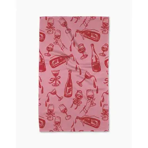 Wining and Dining Geometry Tea Towel