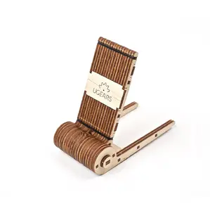 UGears Foldable Phone Holder | 3D Wooden Mechanical Puzzles | STEM Building & Engineering Kits